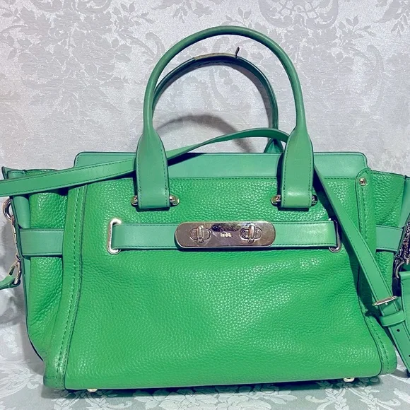 バッグ Vintage Coach Old Leather Tote bag Green s-l1200.jpg